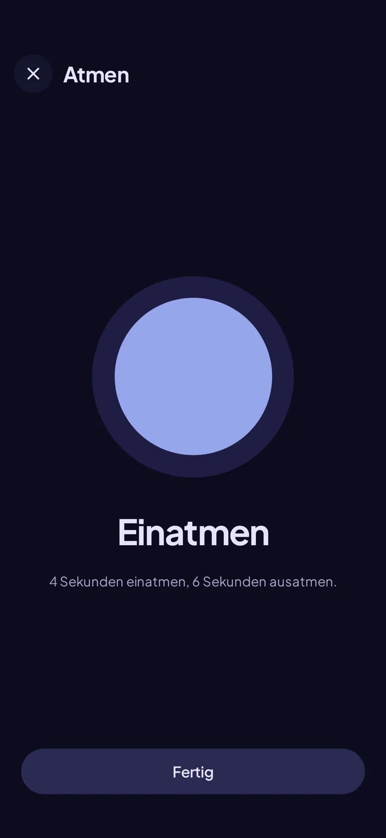 Die Atemübung der App Wehen